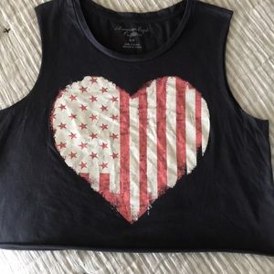 Patriotic Sleeveless Crop Top